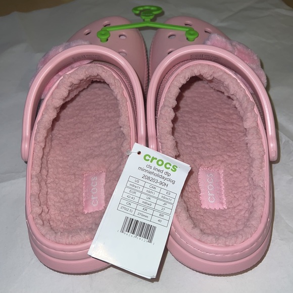 (M9/W11) UNISEX DISNEY Minnie Holiday Fuzzy Pon Pon CROCS - Picture 6 of 16